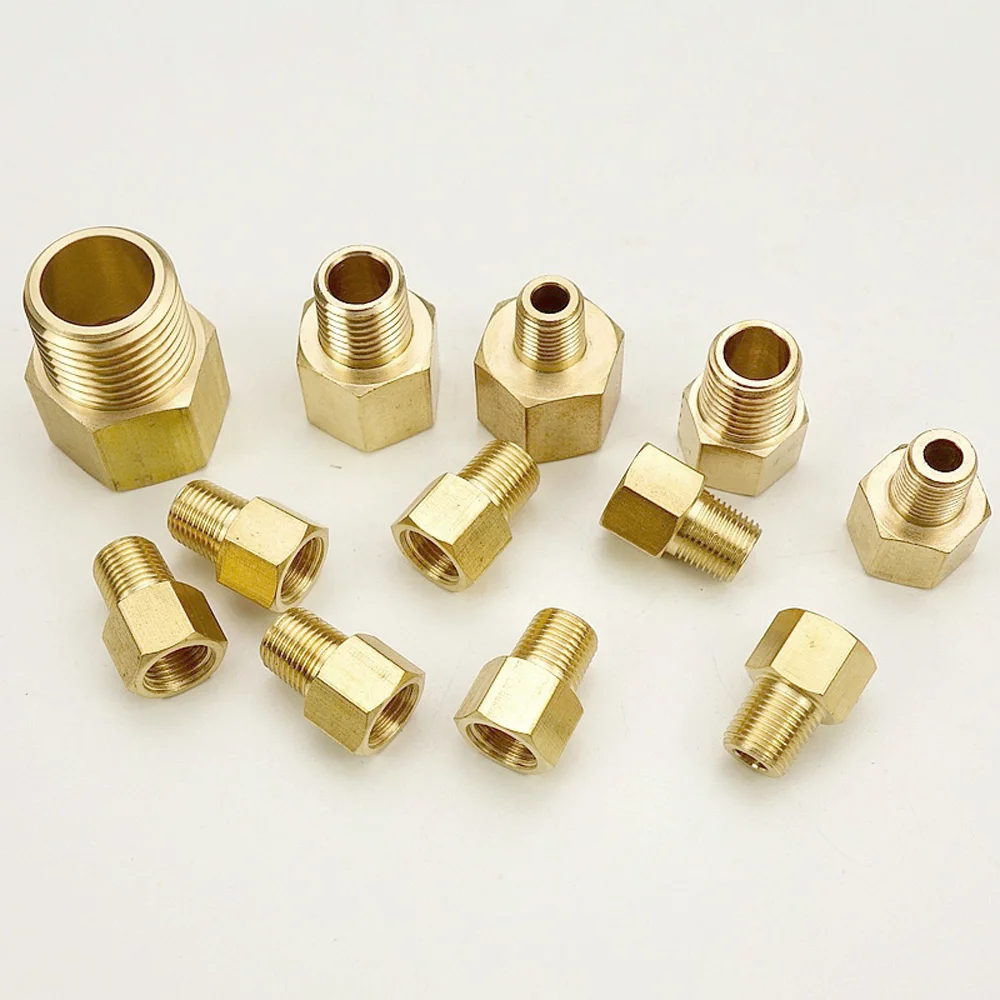 

1/8" 1/4" 3/8" 1/2" NPT BSP Female To Male Reducing Brass Pipe Fitting Adapter For Pressure Gauge Water Gas Oil Fuel