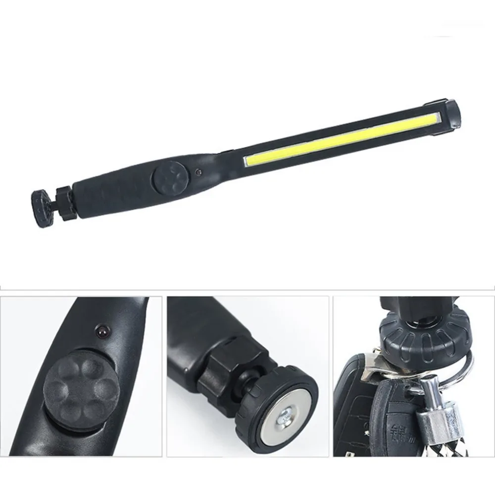 Portable COB LED Flashlight Rechargeable Adjustable LED Work Light Inspection Lamp Garage Light Hanging Torch Lamp