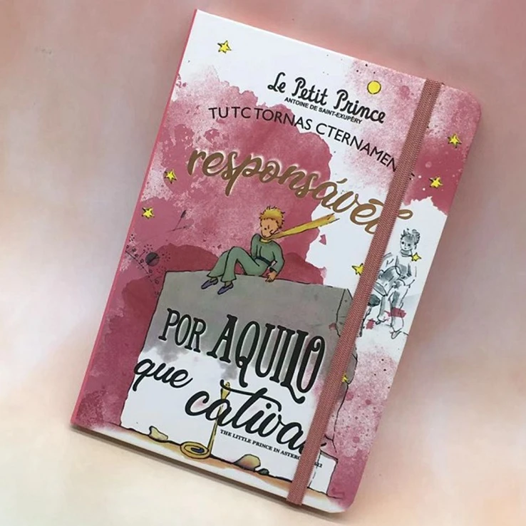 Pink Маленький принц планировщик Винтаж твердый переплет дневник записная книжка с ежемесячным/еженедельным для планирования расписания школьный журнал подарок - Цвет: Pink