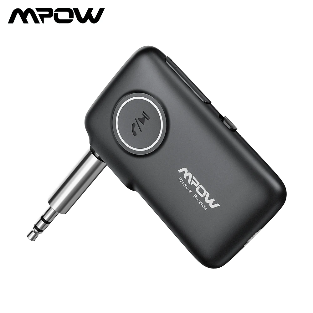Mpow Bluetooth Wireless Receiver Aux Quick Charging Adapter w/  2 Built-in Mic 