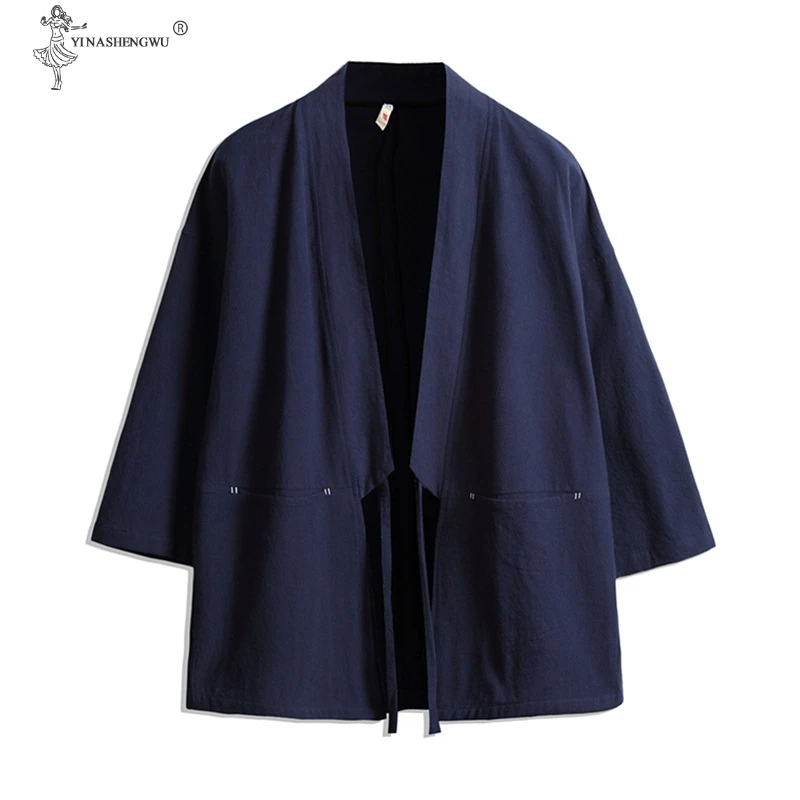 Kimono Samurai Costume Streetwear Plus Size Asian thanks Jacket Yukata Men Women Cloth Cardigan Traditioanl Japanese Clothing