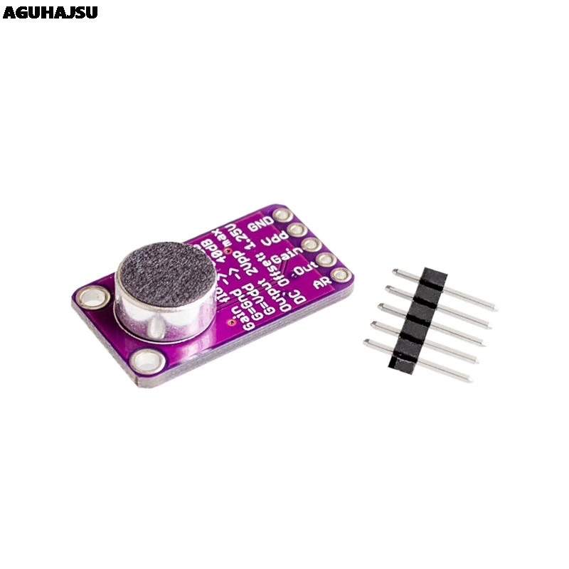 MAX9814 Microphone AGC Amplifier Board Module Auto Gain Control for Arduino Programmable Attack and Release Ratio Low THD | Электронные