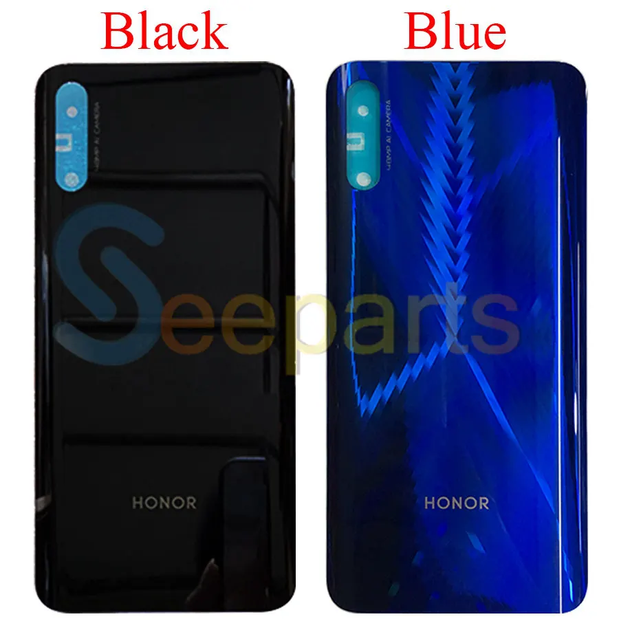 Задний стеклянный чехол-панель для huawei Honor 9X, задняя крышка для батареи, стеклянная крышка, сменный корпус для Honor 9X