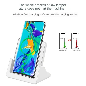 

15W Qi Fast Wireless Charger for iPhone 11 Pro Samsung S10 S9 S8 Desktop Vertical Wireless Charge Stand High Quality