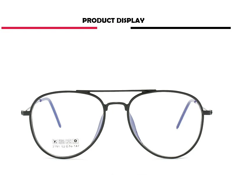 Zerosun Aviation Eyeglasses Frame Men Women Oversized Glasses Man Women's Eyeglass Spectacles for Myopia Diopter Prescription