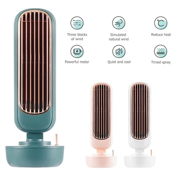 

Portable Retro Bladeless Fan Summer Cooling Fan USB Air Conditioner Spray Humidification Desktop For Home Office Fashion New Fan
