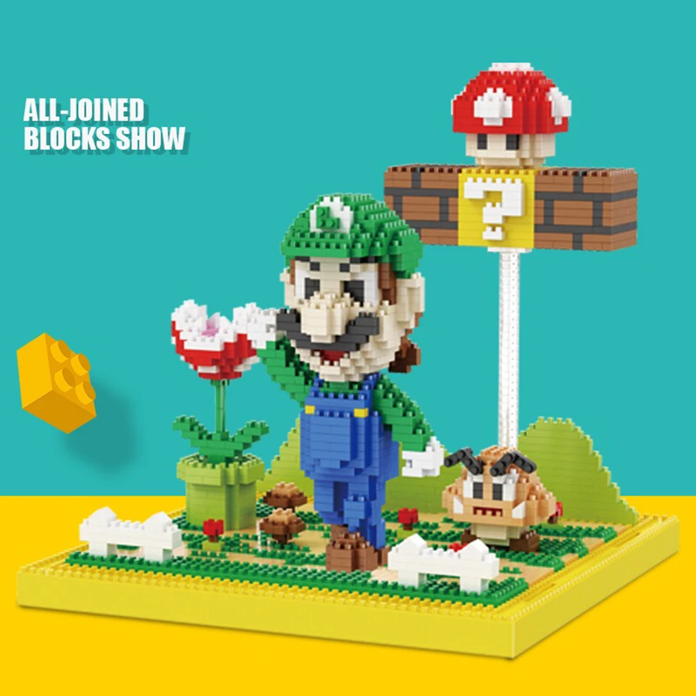 Building Blocks Super Mario Bros Micro Diamond Bricks DIY Toys Gifts 2200PCS 