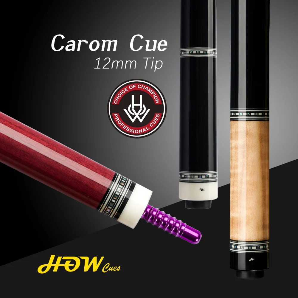Come Carom Cue 12Mm Tip 142Cm Biliardo Coreano 3 Cushion Cue 3C Maple Shaft Purple 3/8*8 Radial Pin Joint Hand Inlay Libre Cue Kit