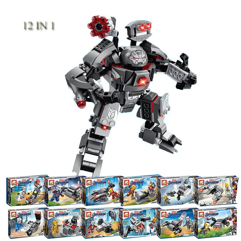 

War Machine Compatible Legoinglys 76124 Marvel Avengers Endgame Super Heroes Model Building Blocks Boy Gifts Children Toys
