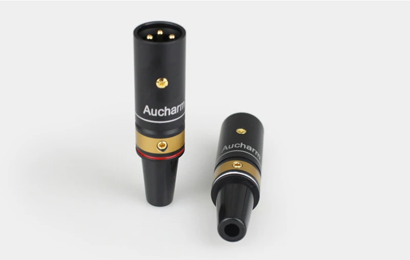 Алюминиевый корпус позолоченный Аудио Адаптер XLR 3Pin мужской/женский аудио адаптер соединитель конвертер HIFI баланс кабель G1045