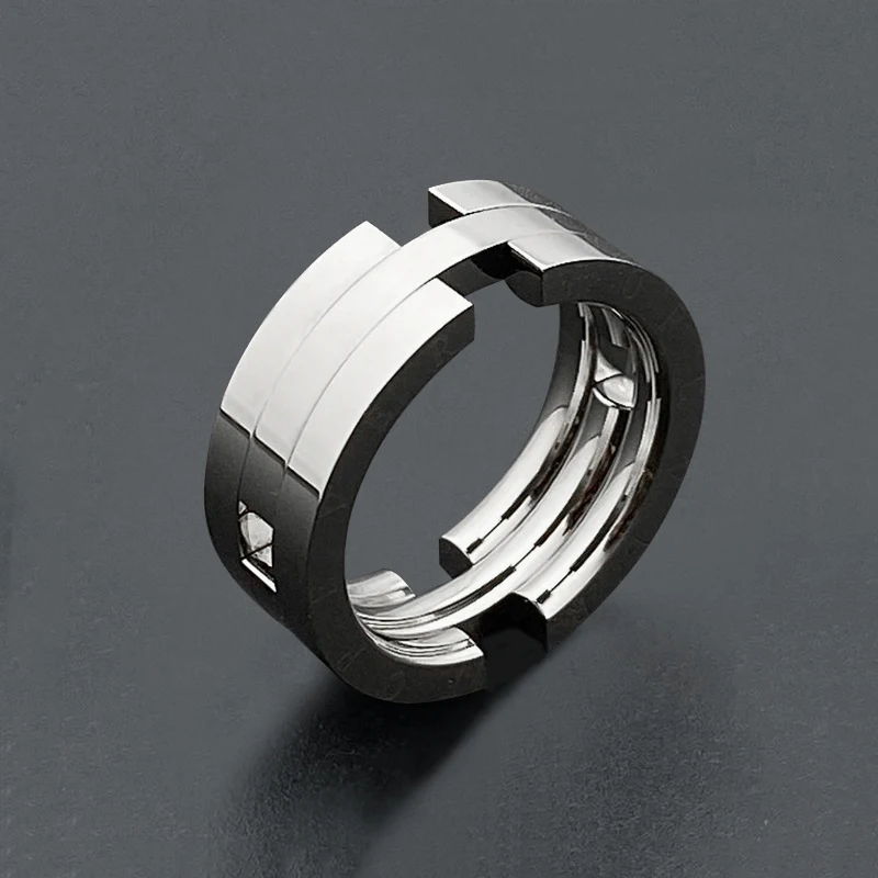 Stainless Steel Couple Gift Transformable Dual Purpose Ring Fashionable finger ring stainless steel ring ring set couples rings
