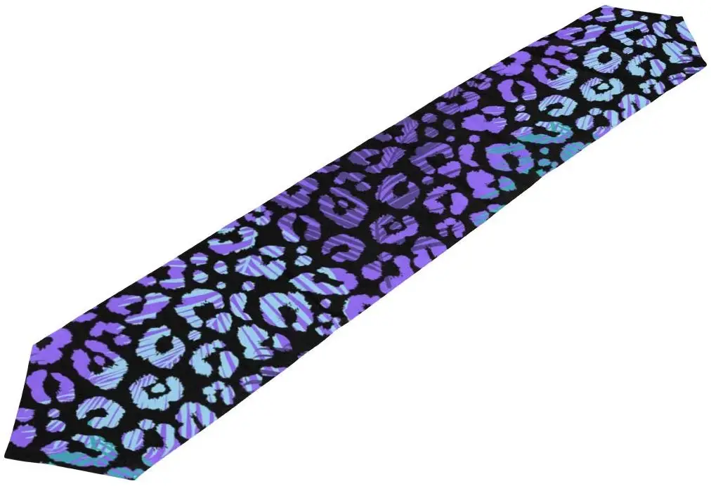 Фиолетовая леопардовая расцветка, Декор, элегантная разноразмерная настольная дорожка, скатерть для домашнего декора, журнальный столик-13x70 дюймов, 13x90 дюймов