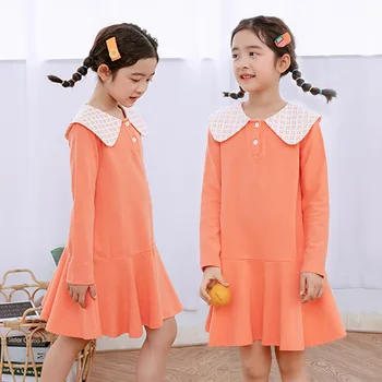

Fashion Girls Spring Princess Dress Girls Costume Toddler Girls Kids Dresses For Girls Orange Baby Clothes Toddler Casual Dress