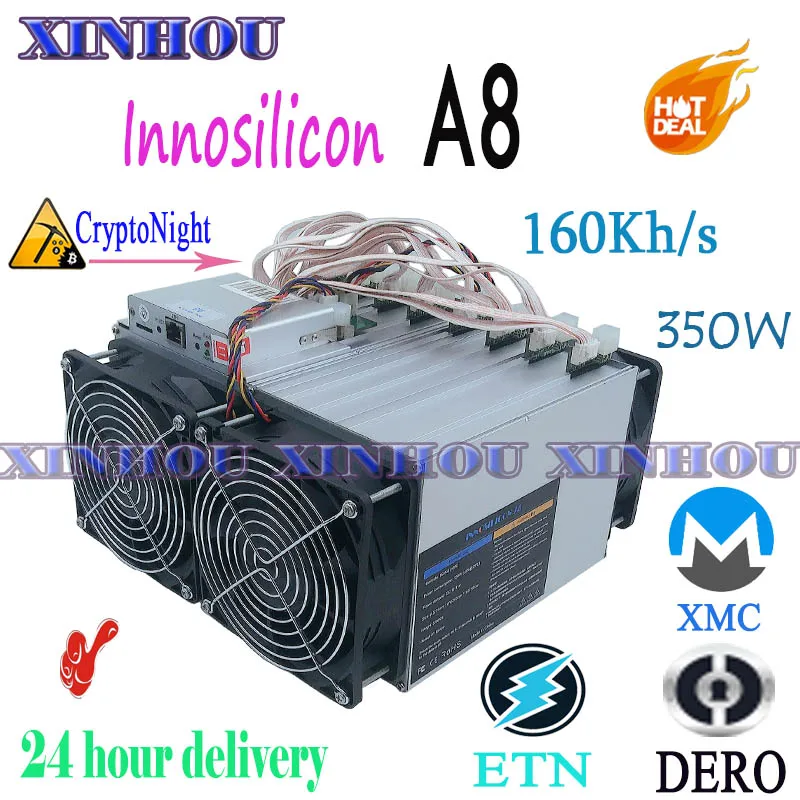 

Б/у Asic Майнер Innosilicon A8 криптомастер 160kh/s криптомастер XMC ETN DERO Майнер машина лучше, чем antminer X3 s9 Z11 S17