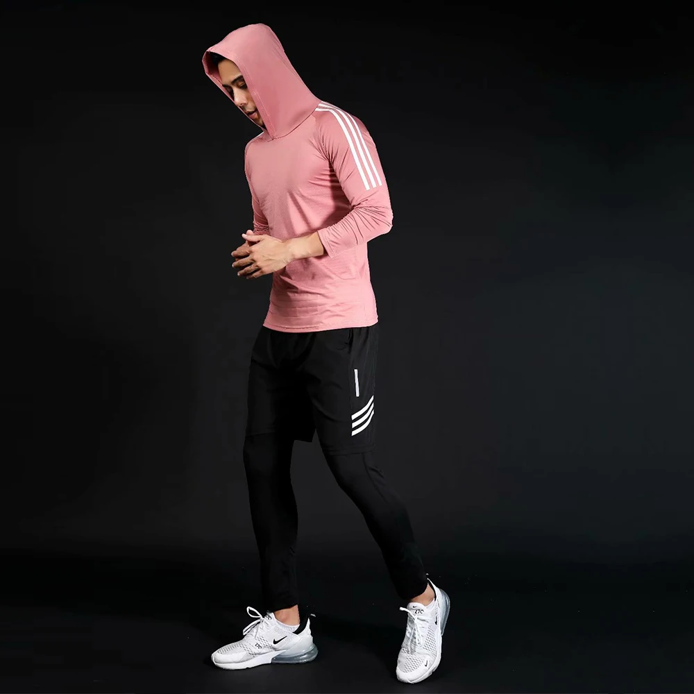 

Men Compression Sportswear Sport Suits Quick Dry Clothing Sets Running Runners Sports Gym Training Fitness Running Training Set