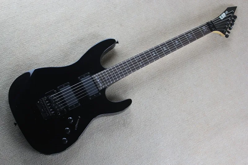 Одежда высшего качества один 1 предмет шеи через тело KH202 черная электрическая гитара с 9V Батарея активный звукосниматель-149-30 - Цвет: Черный