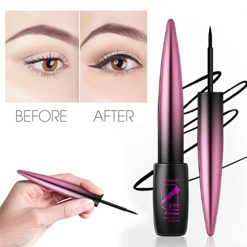 Maquillaje профессиональная Водонепроницаемая длинная жидкость длительного эффекта подводка для глаз карандаш быстросохнущая Sweatproof не Цветущая подводка для глаз Косметика