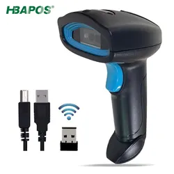 Scanner de codes barres sans fil 1D 2D, lecteur de codes QR, portatif, pour inventaire, Terminal de point de vente 