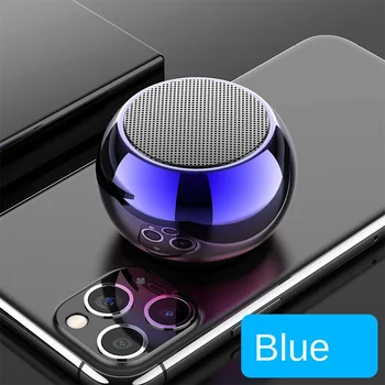 

Bluetooth Mini Speaker Portable Wirelesss Boombox Powerful Subwoofer Round Small Steel Cannon Speaker Speakers Cute Speaker