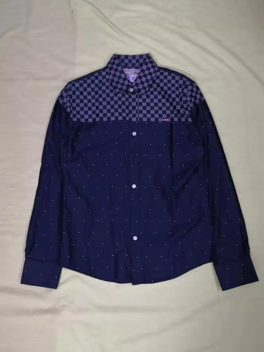 Рубашка с вышивкой, camisa masculina, мужские рубашки с длинным рукавом, хлопок, Social hombre eden park faconnable Сорочки мужские - Цвет: 5