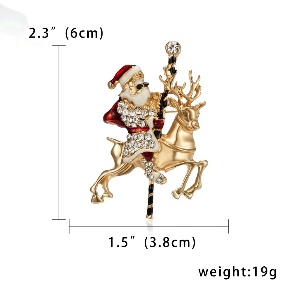 Merry Christmas броши на булавке милый Санта Клаус шляпа прекрасный Лось подарок эмаль значок брошь год Рождество Санта Клаус брошь с животными