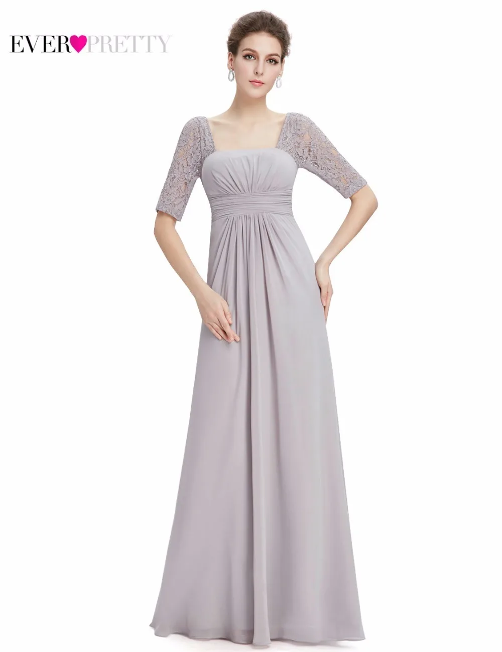 [Большая распродажа] элегантные платья подружки невесты когда либо довольно EP08038 квадратный средства ухода за кожей шеи Половина рукава
