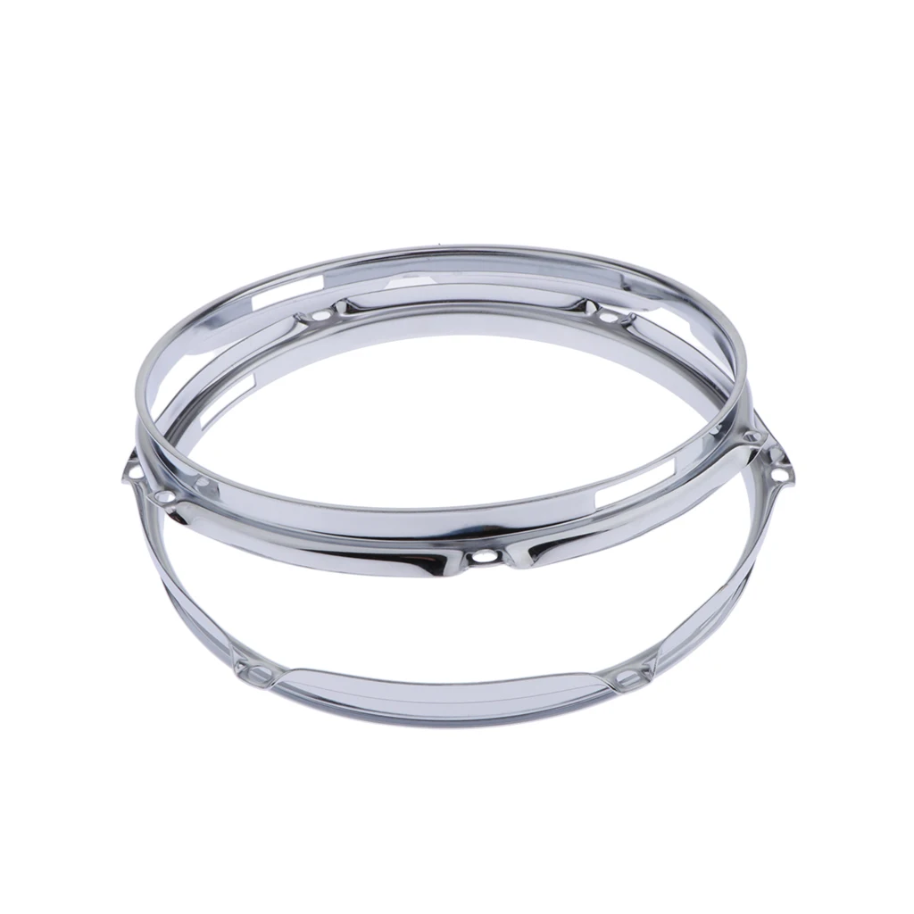 2 Pcs Solid 6 Lug Drum Hoop Snare Side Hoop (10 Inches 1.5mm)
