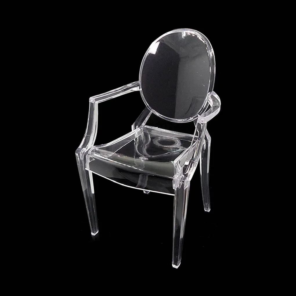 1:6 Dollhouse Chair Simulated Plastic Miniature Armchair Furniture Model Doll House Accessories