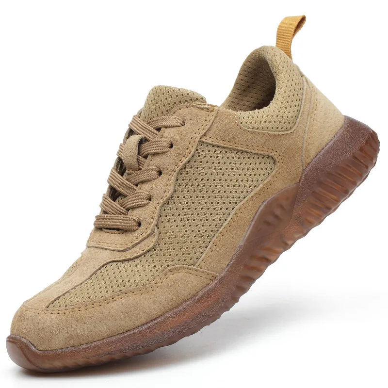 

Leather steel head anti-smash anti-piercing labor safety shoes breathable deodorant non-slip beef tendon sole work shoes