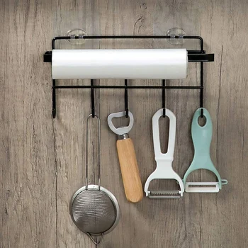 

Paper Towel Holder for Kitchen,2 in 1 Adhesive Hooks Wall Hooks Hangers Heavy Duty Waterproof Sticky Hanger Hook