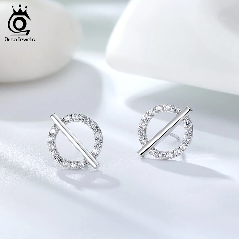 ORSA JEWELS Female 925 Sterling Silver Small Earrings Stud Gold Plated Silver Earrings Mini Ear Jewelry Little Girls Stud SE296 - Image 3