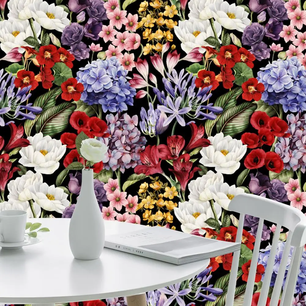 Chifeyang 花と緑の植物の壁紙 透明なテクスチャと簡単な粘着性の接着剤 Aliexpress 家のリフォーム