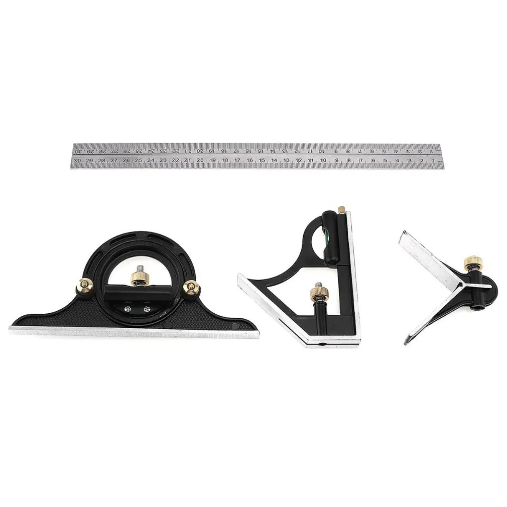 

Combination Square Set Angle Finder & Protractor Spirit Level Aluminum Alloy Ruler Mitre