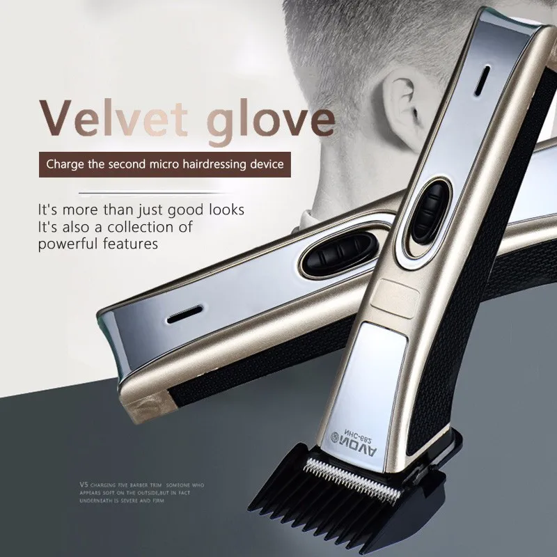 Tanie Męska elektryczna maszynka do włosów Clippers akumulator spinki do włosów dla dorosłych maszynki do golenia profesjonalne trymery rogi Razors trymery do włosów