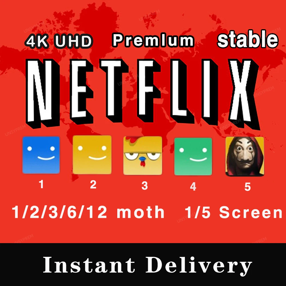 Netflixes PreMium 1-5Screens Worldwide 100% Available&Stable 4K UHD