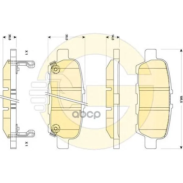Колодки Тормозные Nissan X-Trail/Qashqai/Tiida/Infiniti Fx/Renault Koleos Задние Girling 6135079 Girling арт. 6135079
