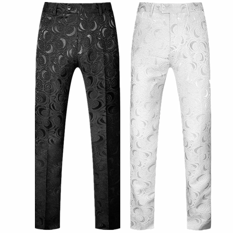Pantalones de vestir de alta calidad para Hombre, Pantalón de tela  Jacquard, talla grande S 5XL, 6XL, blanco y negro|Pantalones de traje| -  AliExpress