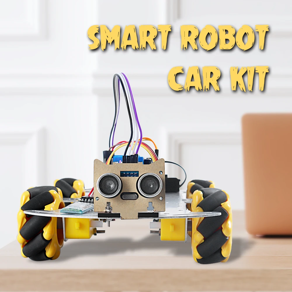 Zhiyitech умный робот автомобиль 4WD колесо Mecanum Bluetooth комплект управления для Arduino