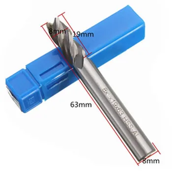 

4-12MM HSS Straight Shank CNC 4Flute End Mill Cutter Drill Tools Carved Machines