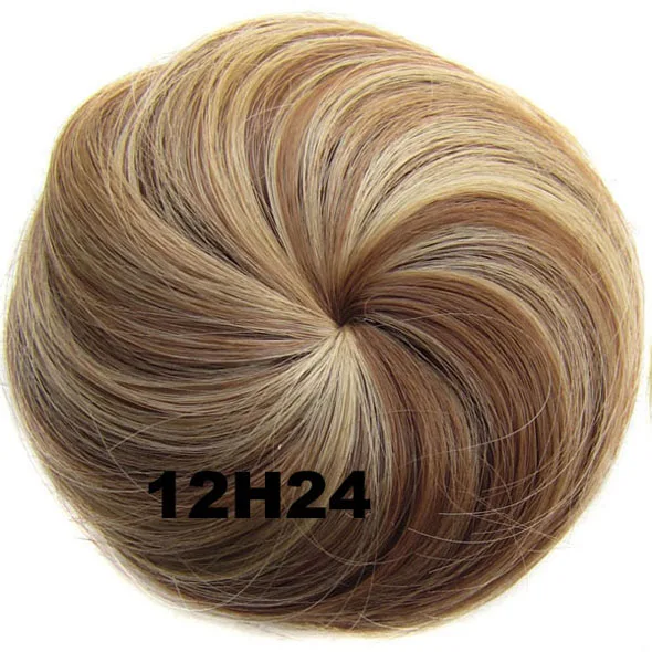 Similler накладные волосы с хвостом пони, резинки для волос, эластичные волнистые кудрявые синтетические шиньоны для волос, шиньон - Цвет: 12H24