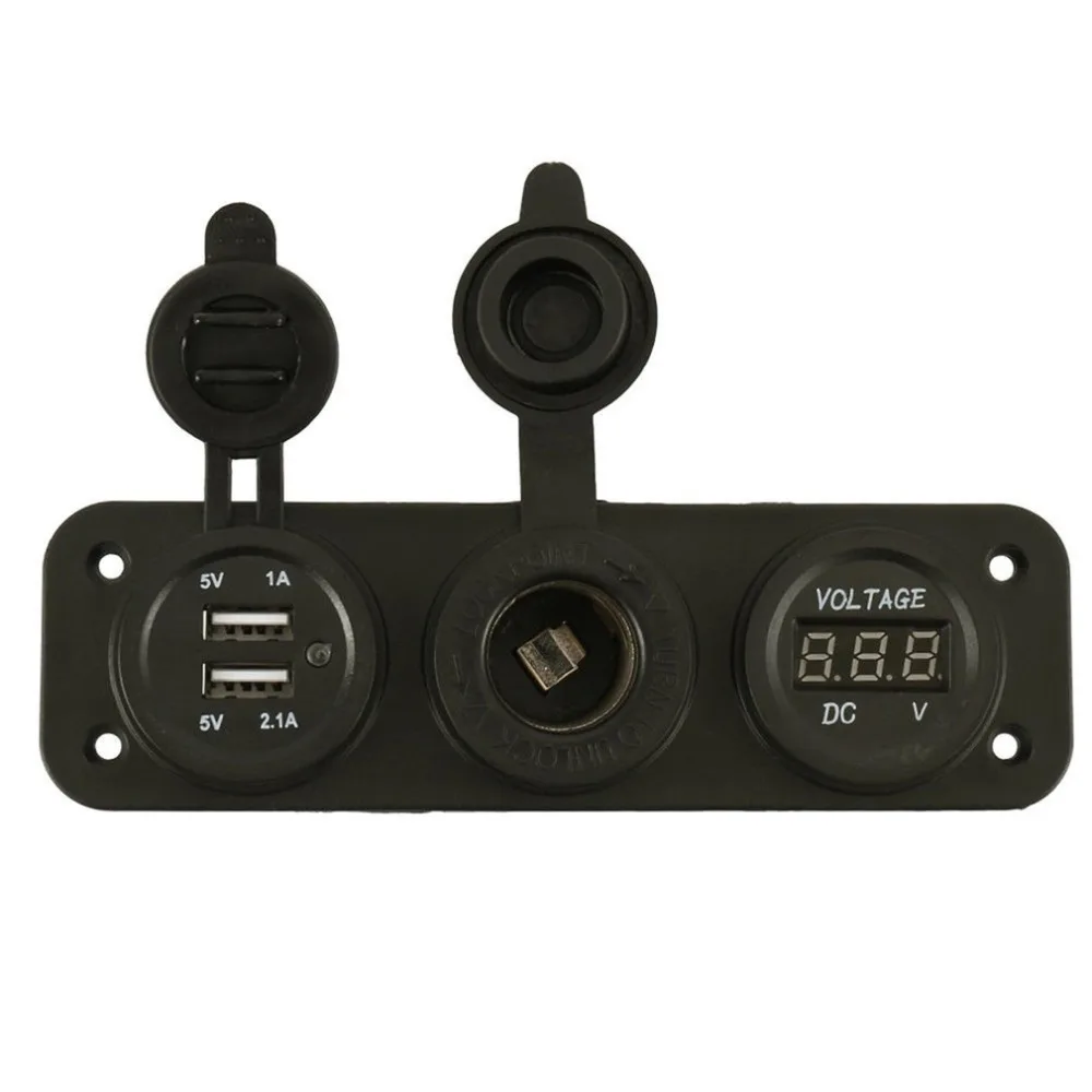 Автомобильная пуля автомобильного прикуривателя вилка и розетка 2 Usb переходник с гнездом для зарядного устройства 12 В аксессуары для