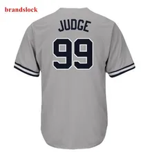 Нью-Йорк 99 Judge 24 Sanchez Джерси мужские бейсбольные майки белый серый