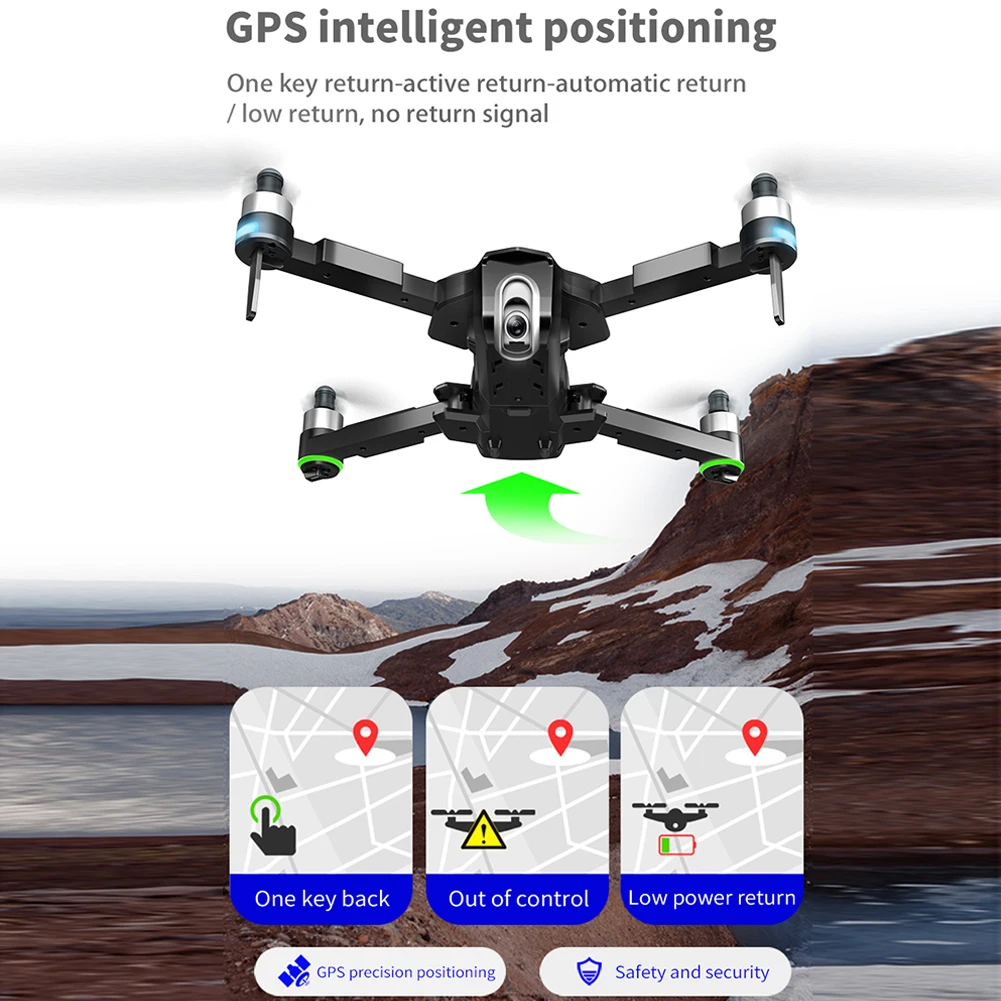 

M8 GPS Smart 4K HD Quadcopter Aircraft Folding Outdoor Remote Control Aerial Photo Portable RC Drone Automatic Return
