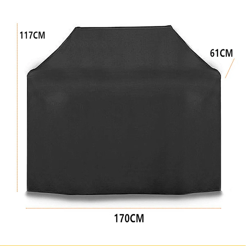 XL 170x117x61CM Сверхмощный Открытый водонепроницаемый Weber Гриль Крышка защитный круглый прямоугольный черный барбекю крышка барбекю гриль аксессуар - Цвет: XL 170x117x61CM