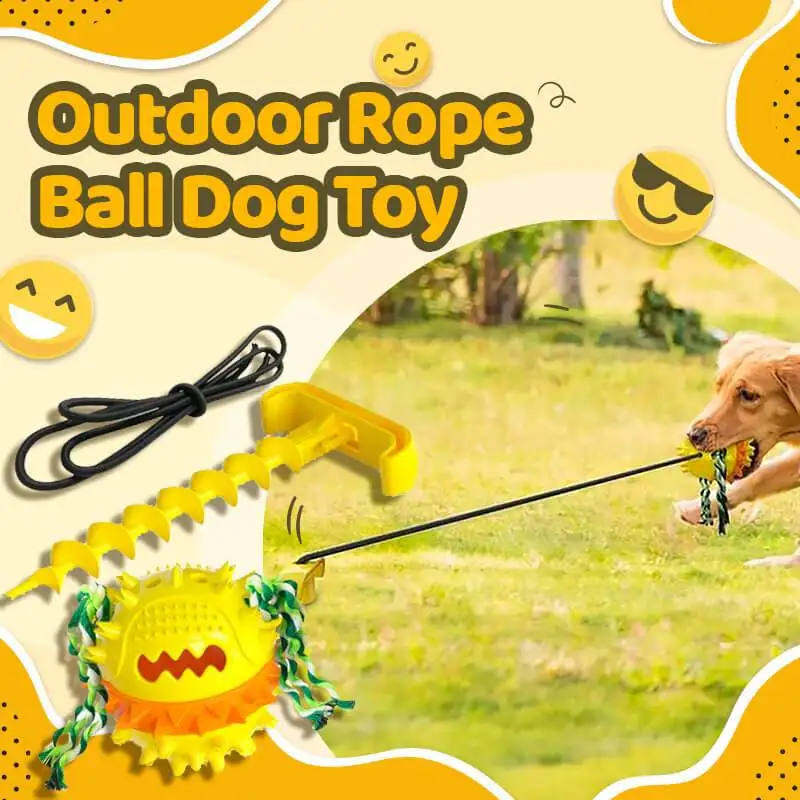 

Outdoor Rope Ball Dog Toy Molar Teeth Training Pulling Balls The Rope Ball For Pet Dog Chew Toy Tug of War Squeak Balls Toy