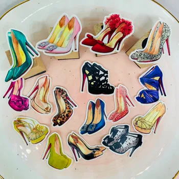 

37Pcs/Pack Fashion Lady Shoes Sticker DIY Craft Scrapbooking Album Junk Journal Planner Decorative Stickers