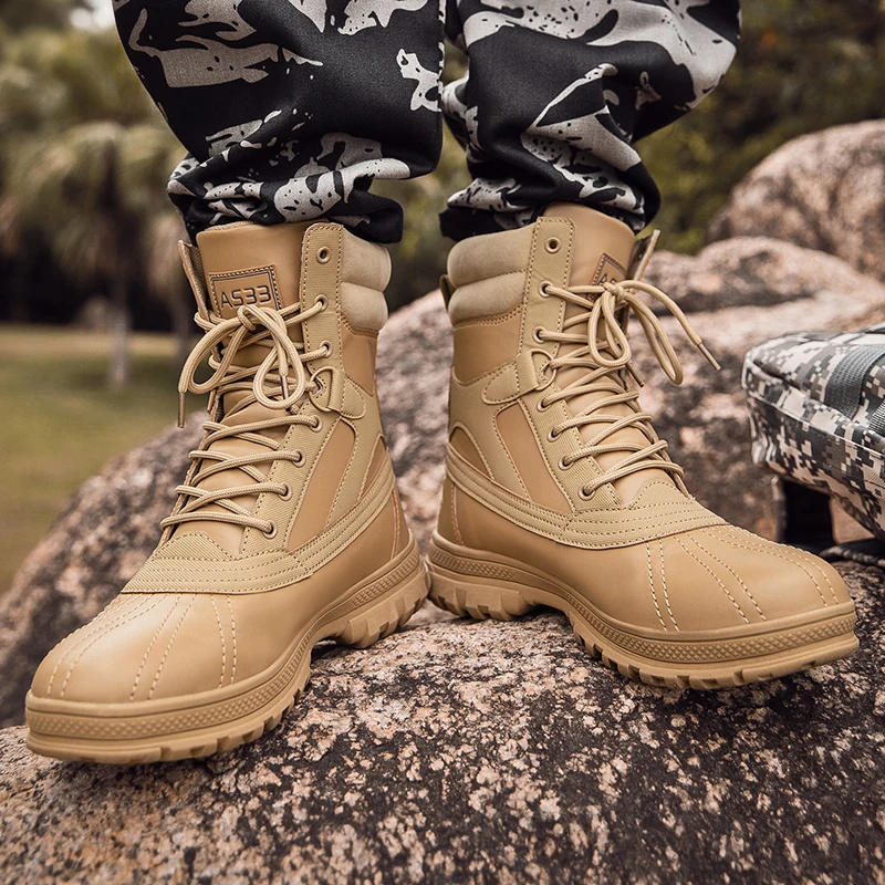 Botas de desierto para hombre, botines de caña alta, botas tácticas para  exteriores, zapatos informales antideslizantes para senderismo, novedad de  primavera y otoño| | - AliExpress