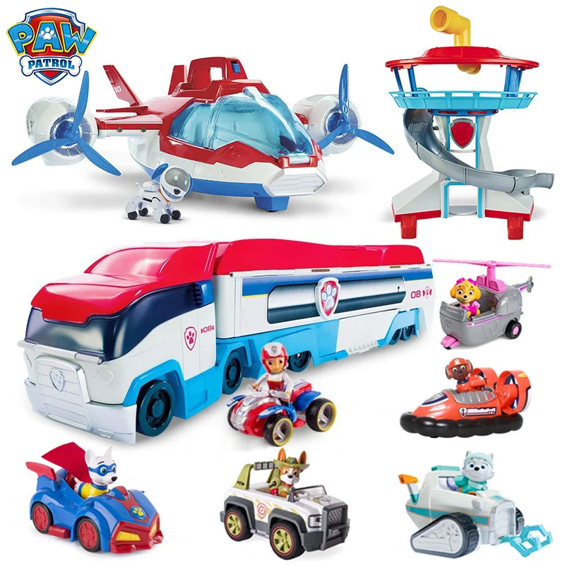 Paw Patrol Toy Set Rescue Bus Pat Patrol Car Patrulla Canina Action
