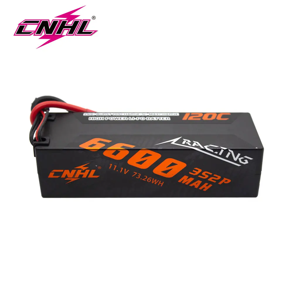 

CNHL 3S 11.1V 6600mAh Lipo Battery 120C Racing Series HardCase with T Deans EC5 Plug For RC Evader Vehicle Truck Truggy Buggy