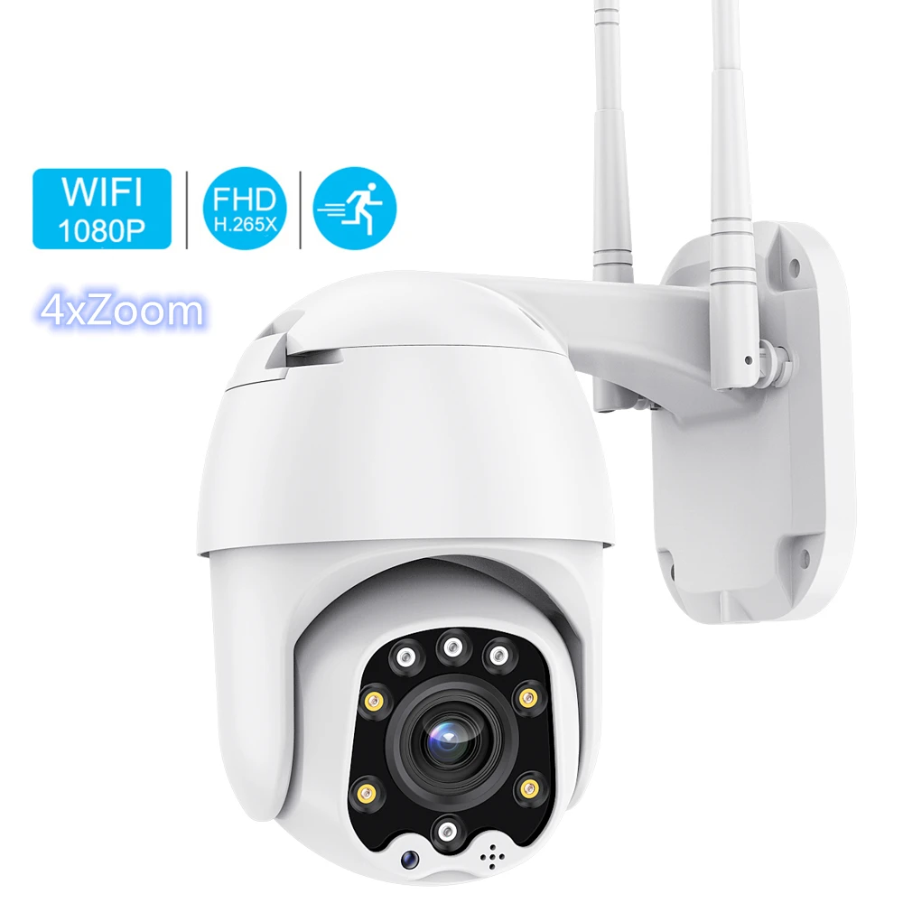 2 МП маленькая PTZ Wi-Fi камера 1080P наружная панорамирование наклон 4xZoom